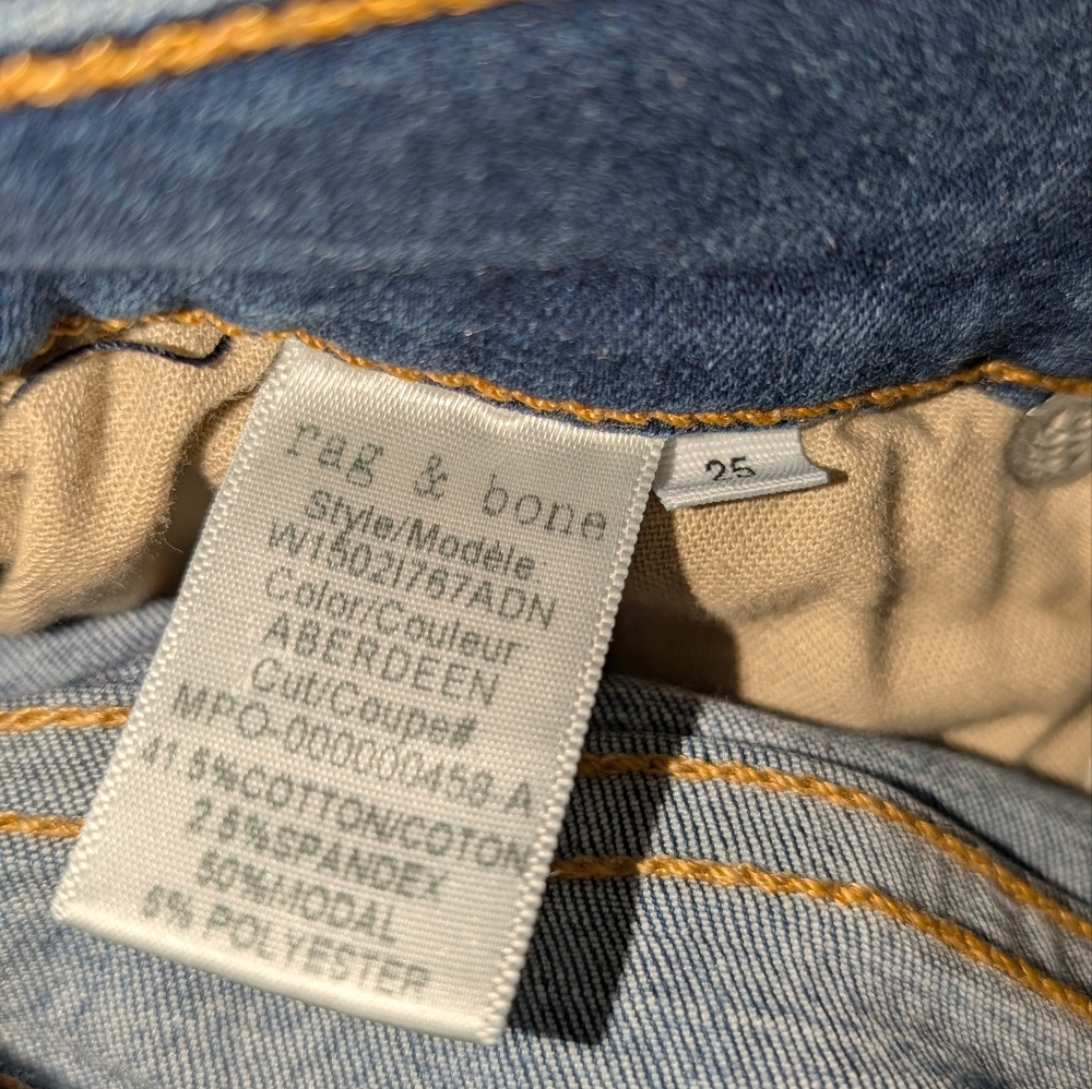 Rag & bone Skinny Jeans with Strecth in Aberdeen Blue - Picture 4 of 8